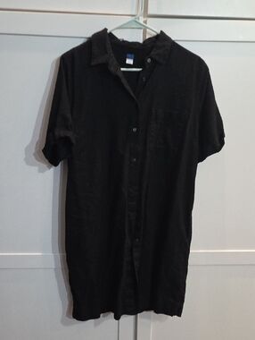 Women's Black Linen Dress